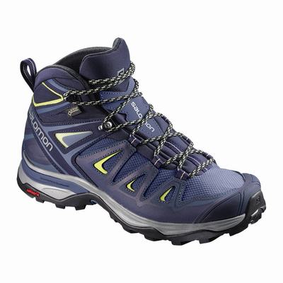 Női Salomon X ULTRA 3 WIDE MID GORE-TEX Túrabakancs SA1570489 Kék